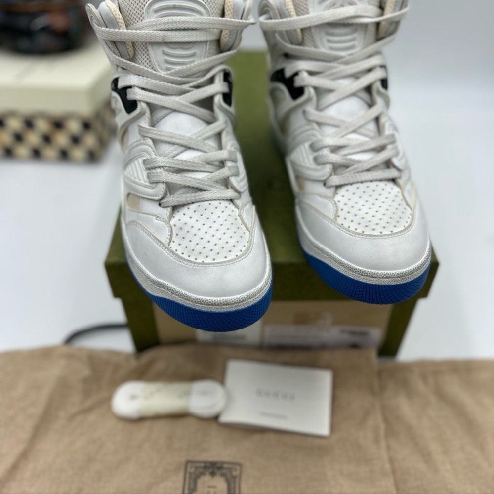 Women’s Gucci interlocking G leather, distressed sneakers size 37 made in Italy - Picture 6 of 10